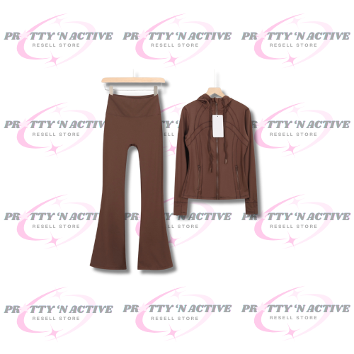 Mocha Brown Wide Leg Set( Pre-order)